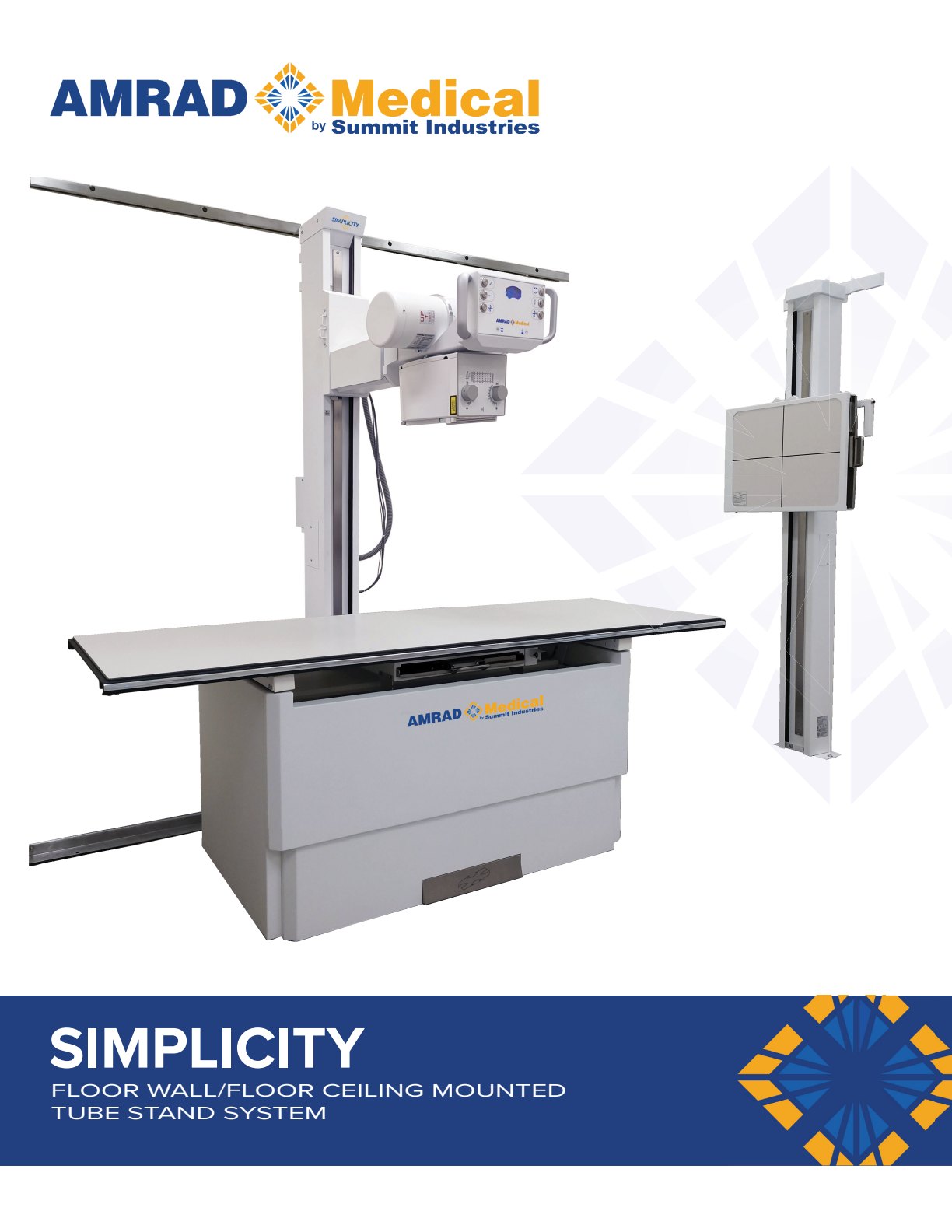 AMRAD Medical Simplicity floor-wall / floor-ceiling radiographic system
