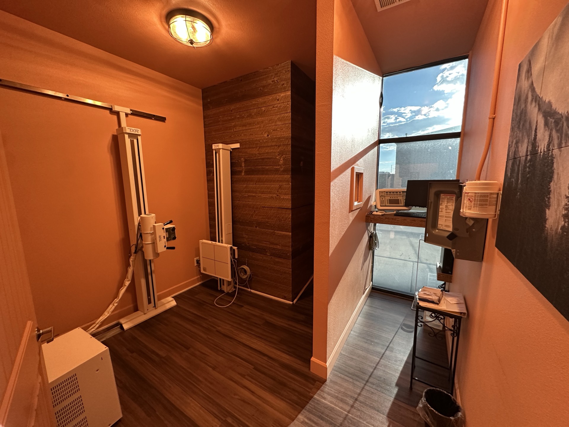 Chiropractic X-ray room during a Fort Collins installation